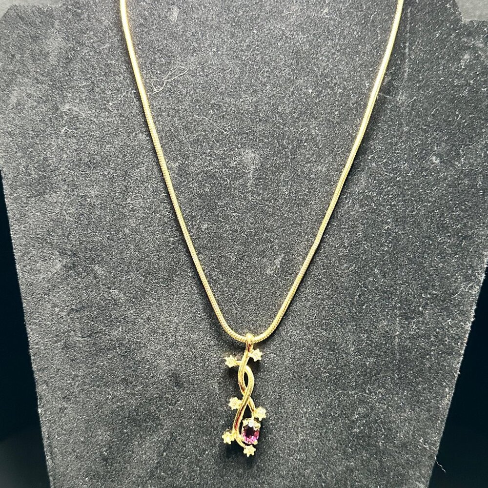 D'Orlan Gold Plated Necklace with Swarovski Crystals - NWT